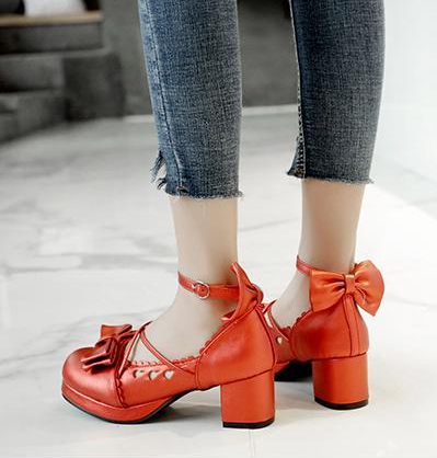 รองเท้าเจ้าหญิงน่ารักๆ ไซต์ 34-46 สีดำ/ทอง/แดง/น้ำเงิน/ชมพู