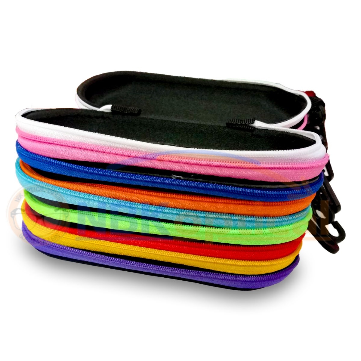 กล่องแว่นยีนส์ซิปขอบสี (ขายแยกสี)