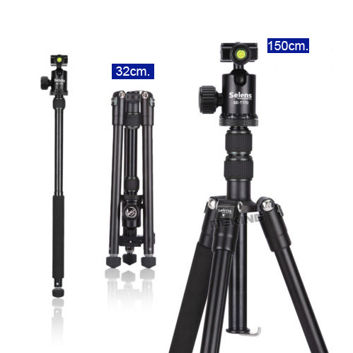 Selens Professional T-170 Tripod - All Black