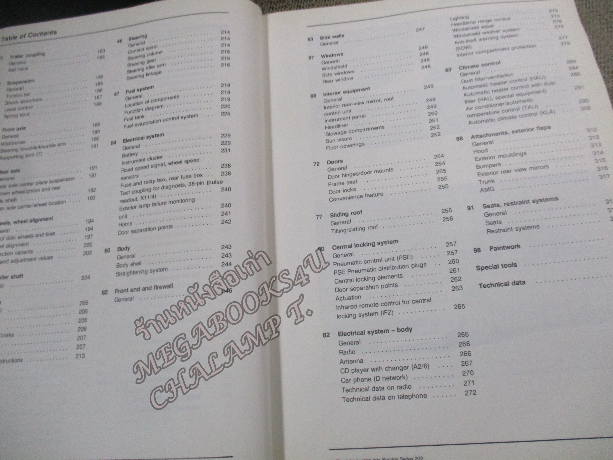 คู่มือรถ เบนซ์ MERECDES-BENZ AG รุ่น SERIS 202 /ปกหน้าหลัง ช้ำหน่อย มุมปกเยินนิดๆๆ เปิดได้ตามปกติ