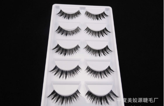 HW-35 ขนตาเอ็นใส (ขายปลีก) เเพ็คละ 5 คู่