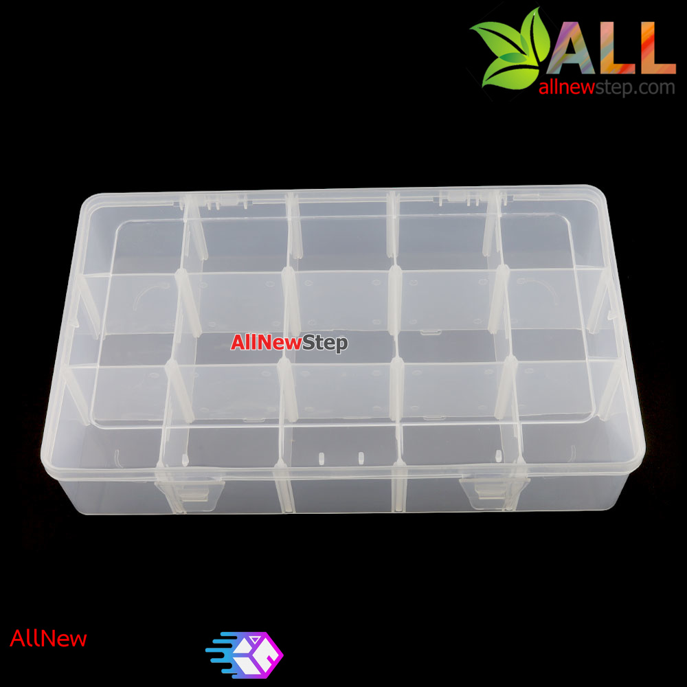 กล่องพลาสติกเก็บอุปกรณ์ 15 ช่อง ขนาด 265x155x55mm
