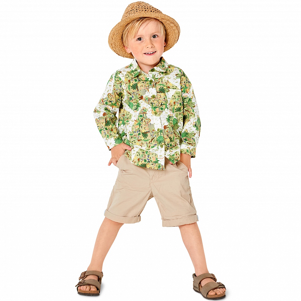 แพทเทิร์นตัดเสื้อเชิ้ตเด็กชาย มีไซส์ 3-8 ขวบ เลือกไซส์ที่ตัวเลือกสินค้า