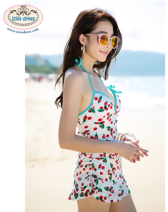 **พร้อมส่ง**ชุดว่ายน้ำวันพีช one-piece แบบ takani ลายเชอร์รี่พื้นขาว ช่วงอกติดโบว์สีเขียวมิ้นต์ลายสก็อตผูกโบว์ด้านหลัง ช่วงเอว trap ผ้าด้านข้างเพื่อช่วยอำพรางหน้าท้อง ทำให้ดู sexy+น่ารัก ไม่โป๊คร้า คุณภาพดีมากๆ เหมือนแบบค่ะ