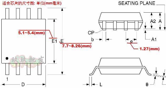 SO8 SOP8 to DIP8 Programmer adapter Socket Converter for Wide 200mil