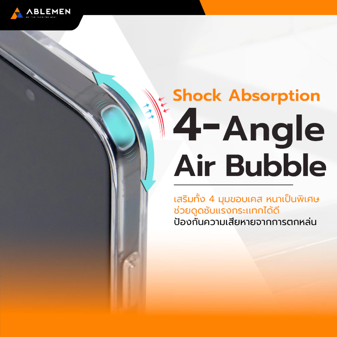 Ablemen Crystal / Easy Upper Guard Magsafe เคสใสกันกระแทก แม่เหล็ก ใช้สำหรับ iPhone 17 Pro Max 16 Pro Max ใบกำกับภาษี