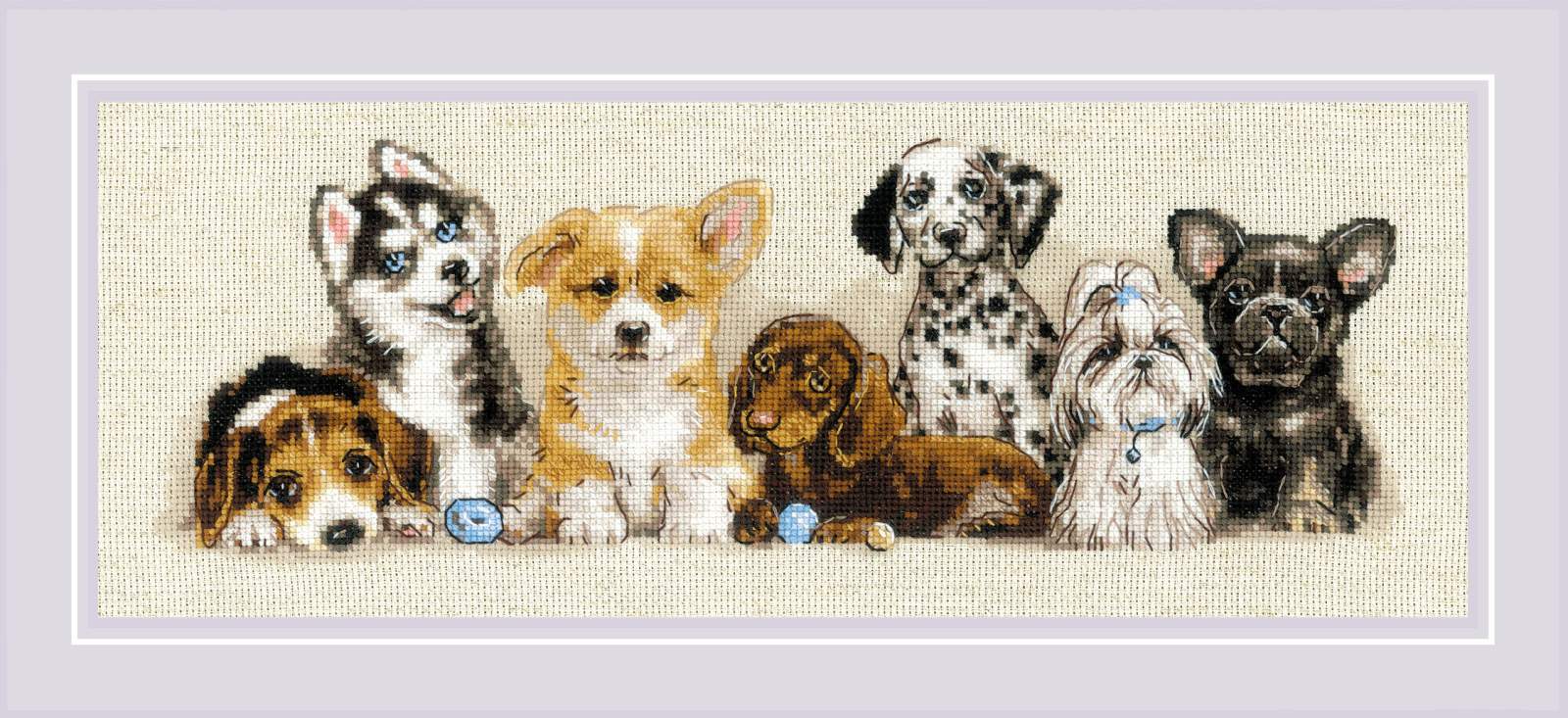 Riolis ชุดปักครอสติช Puppies