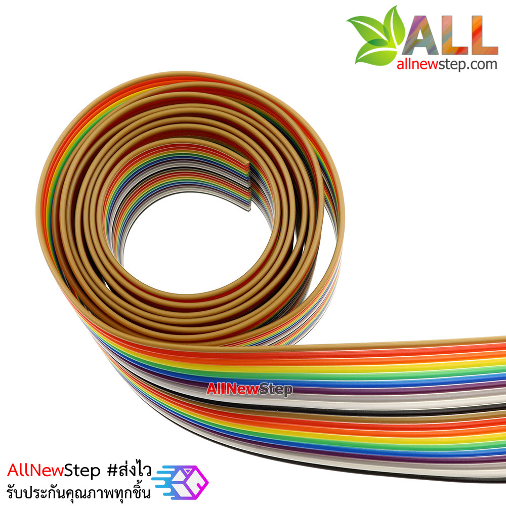 สายแพสีรุ้ง 20 เส้น ยาว 1 เมตร