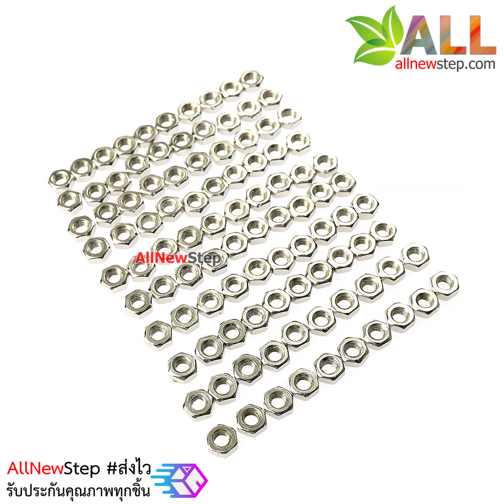 น็อตตัวเมีย m3 จำนวน 100 ตัว