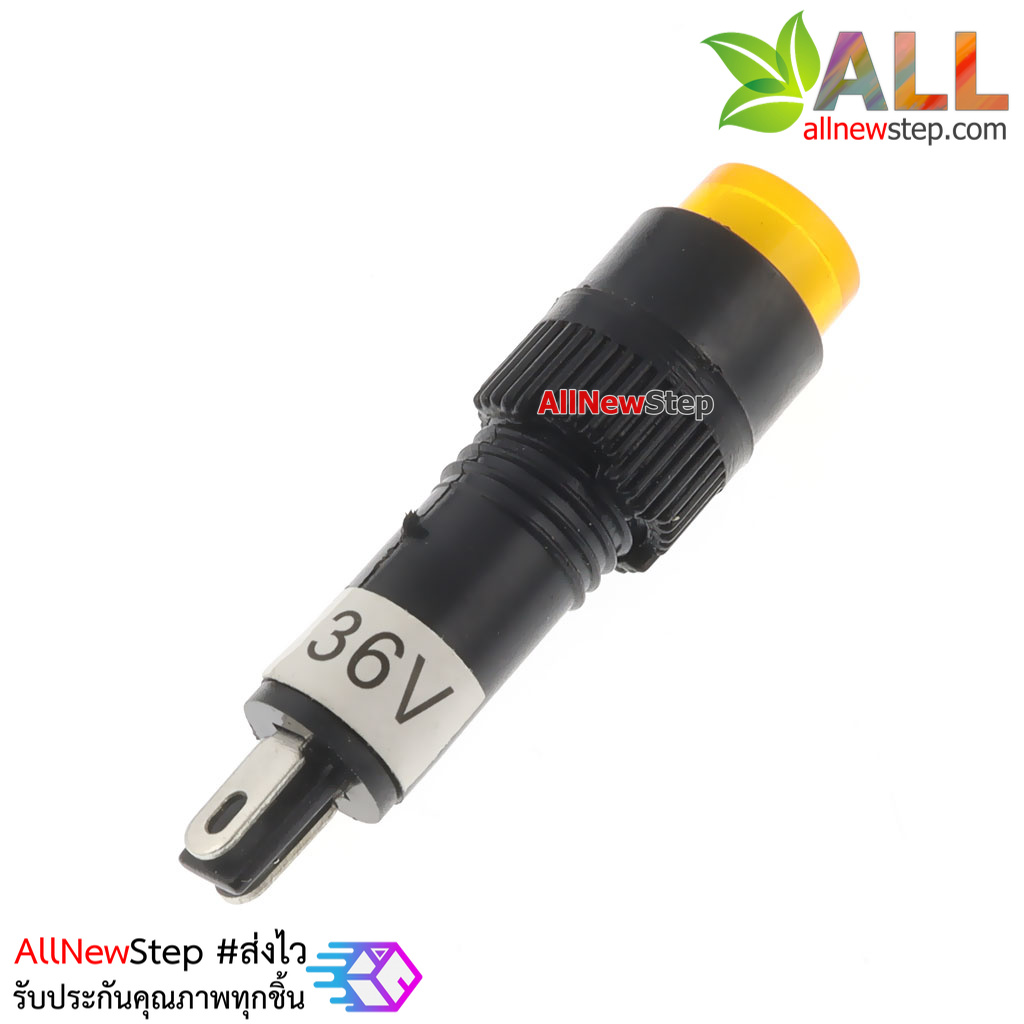NXD-215 ไฟ LED signal สำหรับติดแผงควบคุม สีเเหลือง 36VDC