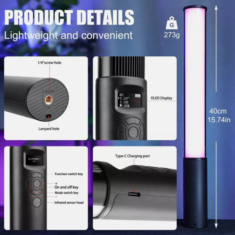 LUXCEO P400 Light Wand RGB