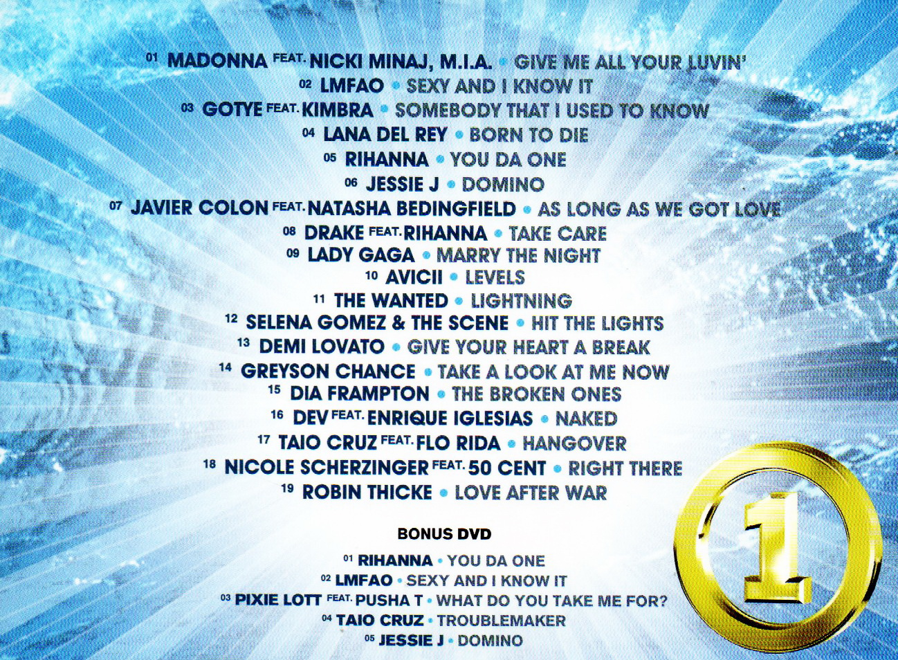 CD+DVD,One 2012 19 Massive Hits One Great Album (Various Artists)