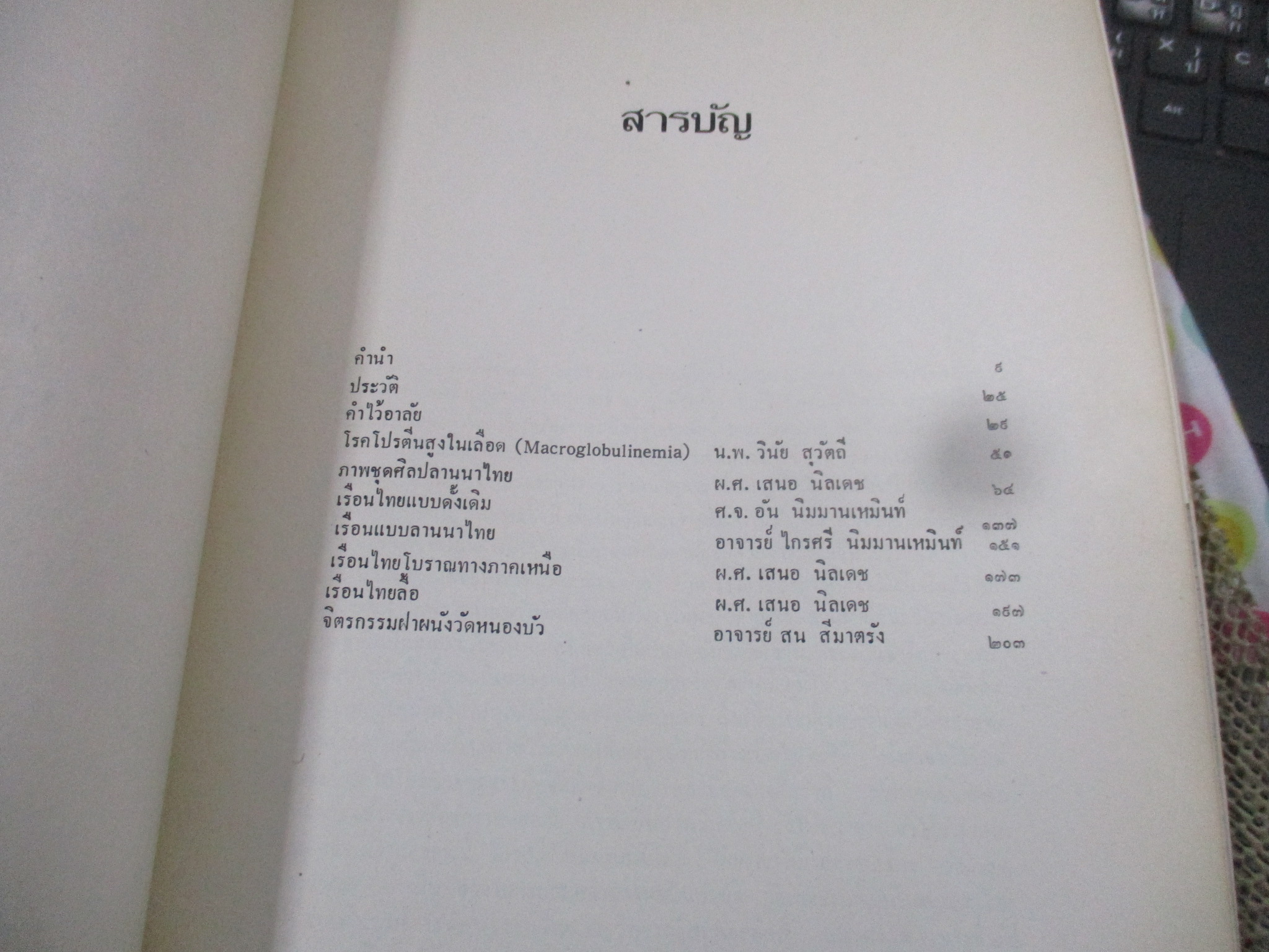 หนังสือ ศิลปลานนาไทย หนังสือที่ระลึกในงานฌาปนกิจ นายจารัก พงศ์พิพัฒน์ นางทิพย์ พงศ์พิพัฒน์ / หน้าปกมีรอยขาด ด้านในสภาพดี