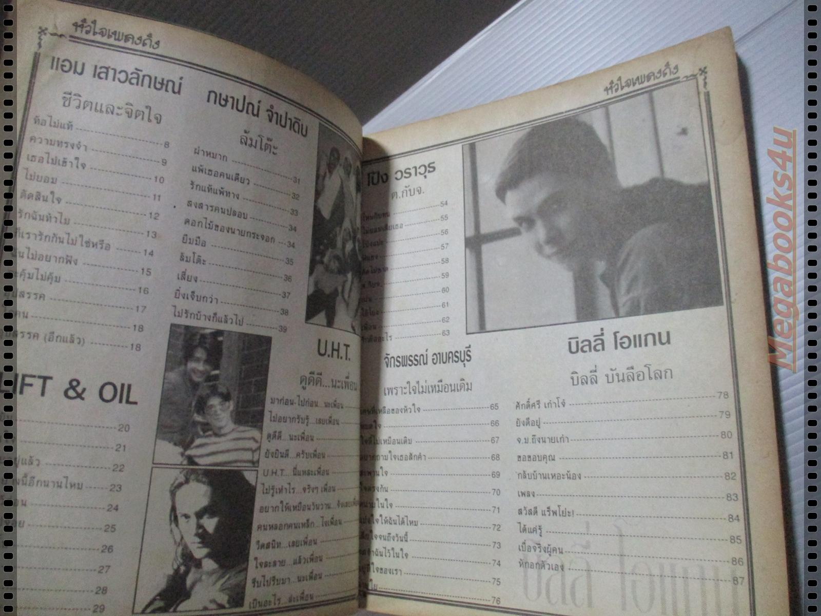 หนังสือเพลงพร้อมคอร์ดกีตาร์ หัวใจเพลงดัง ฉบับที่22 ปี2538