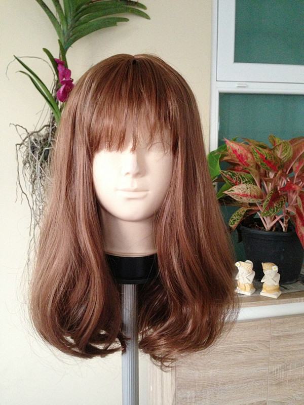 C1129 วิกผมสวอล เเสกกลางเห็นหนังหนังศีรษะ หน้าม้า