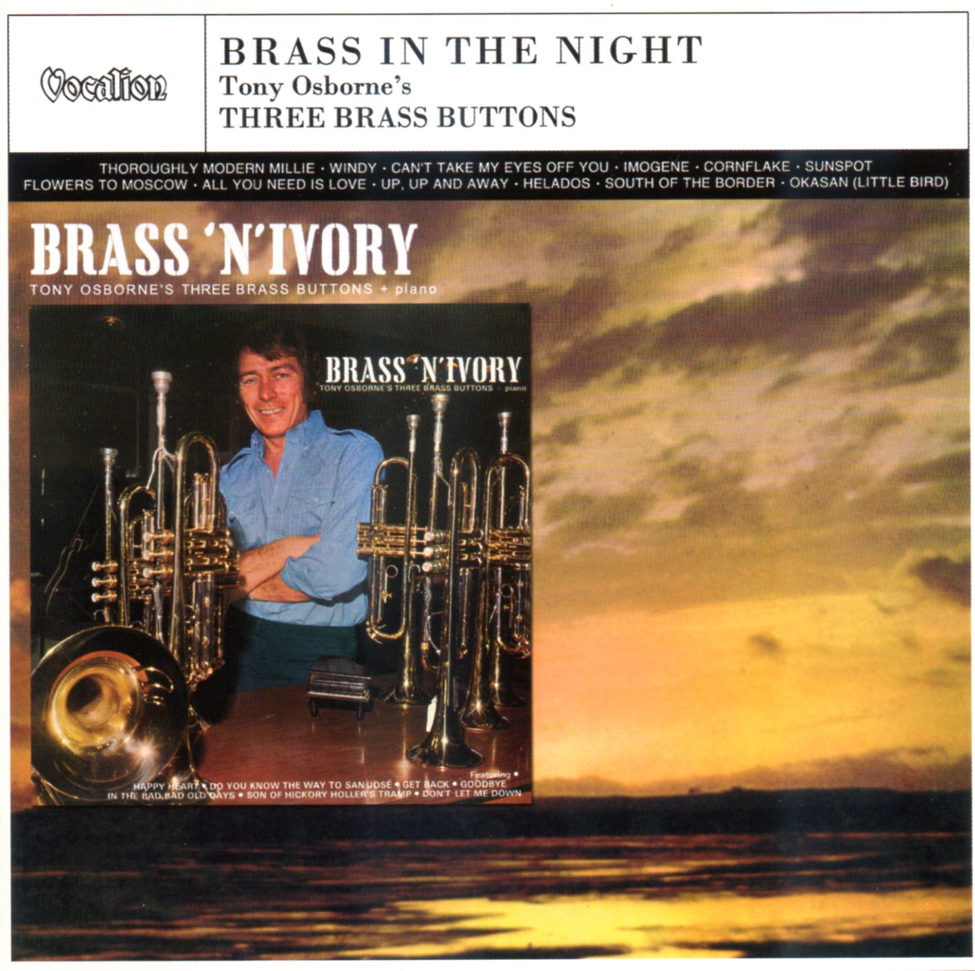 CD,Tony Osborne's Three Brass Buttons - Brass 'N' Ivory - Brass In The Night (instrumental)(2009)(Austria)