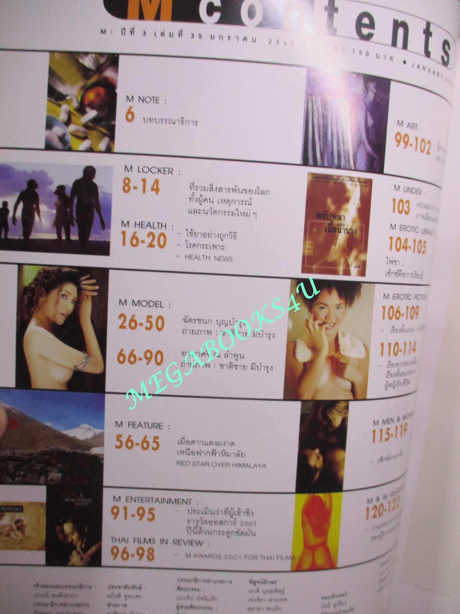 นิตยสารM MODERN LIFE MAGAZINE VOL.03 NO.35 ปี2545 ปก ฉัตรชนก บุญบำรุง