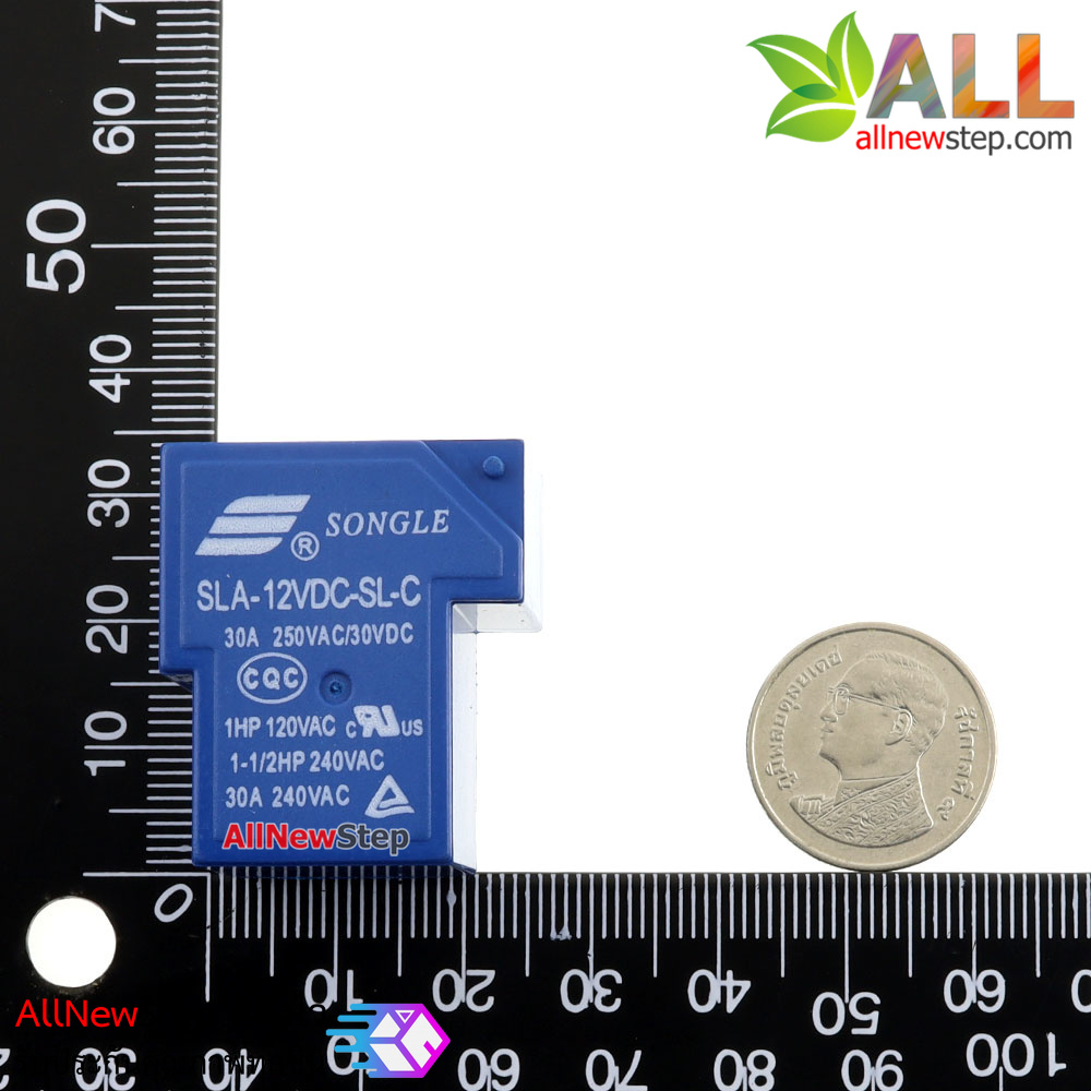 รีเลย์ 12V 30a ควบคุมไฟ 220V 30A