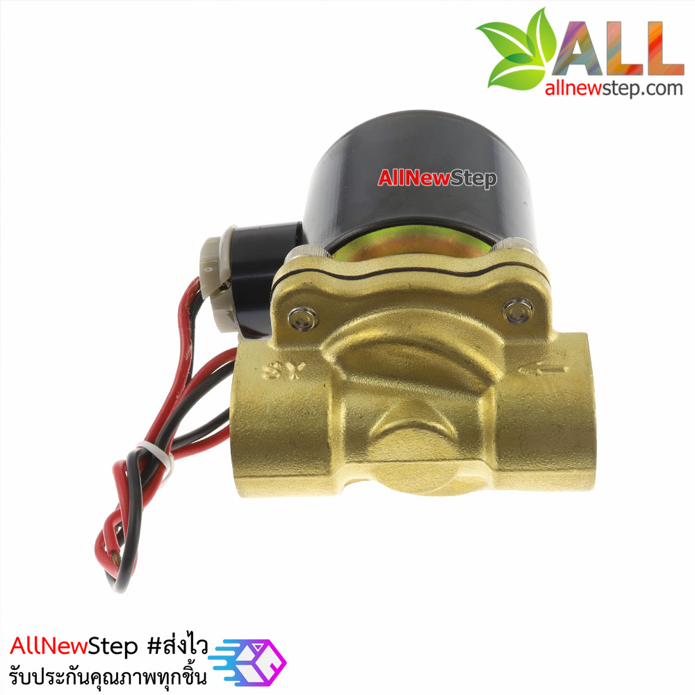 Solenoid Valve โซลินอยวาล์ว ทองเหลือง สองทาง รุ่น 2W-160-15 AC ขนาด 4 หุน 12V