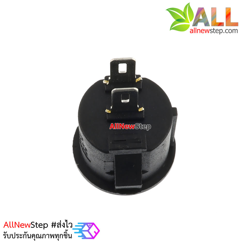 สวิตช์ KCD11 2 ขา 3A 250V เส้นผ่านศูนย์กลาง 16.5mm สีดำ