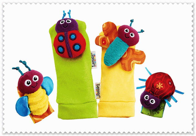 ชุดเซตถุงเท้า+สายรัดข้อมือ เต่าทองผีเสื้อ ยี่ห้อ Lamazeแพ็คเกจกล่อง