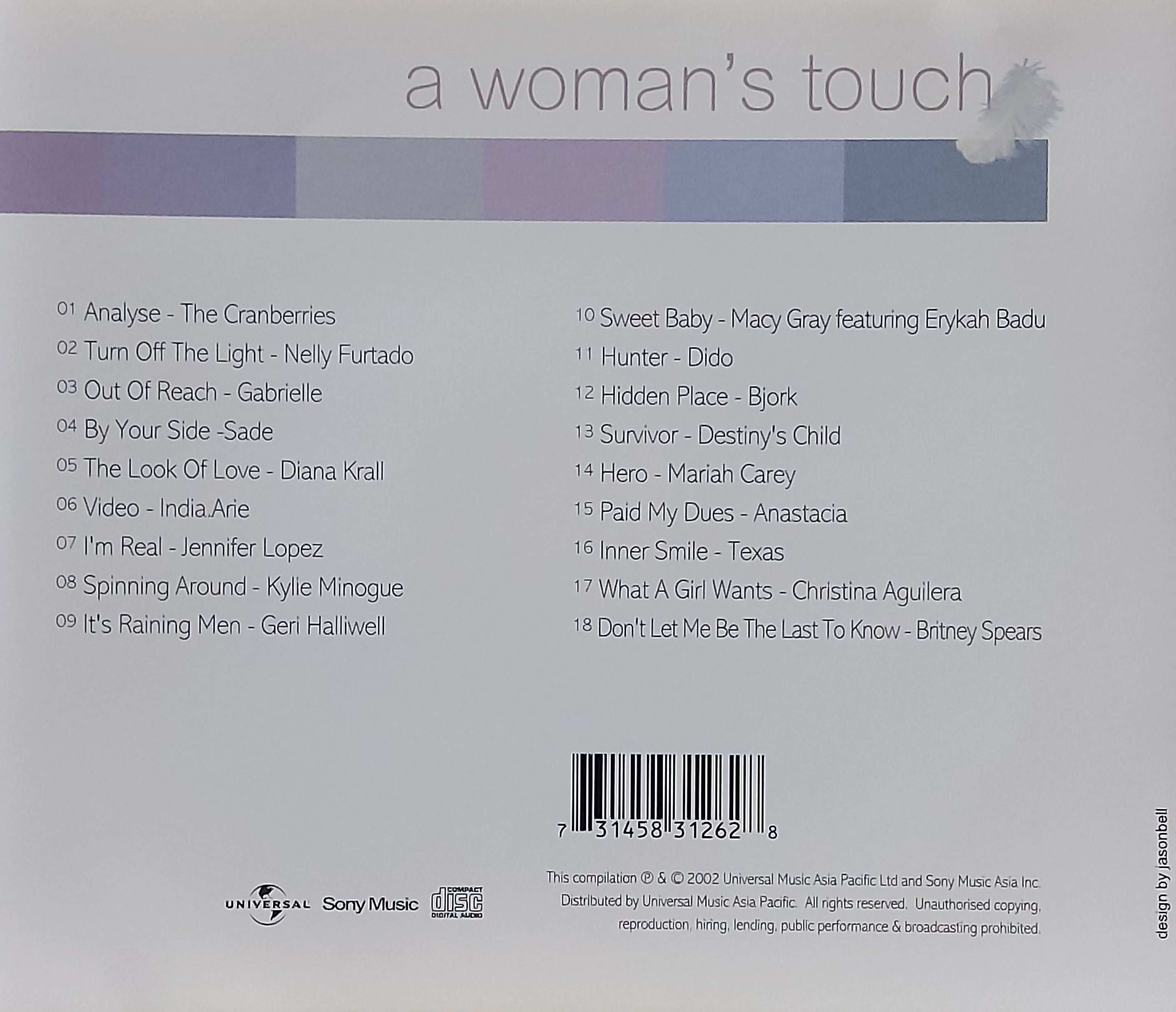 Used CD,A Woman's Touch (A)(Various Artists) (2002)(Asia)