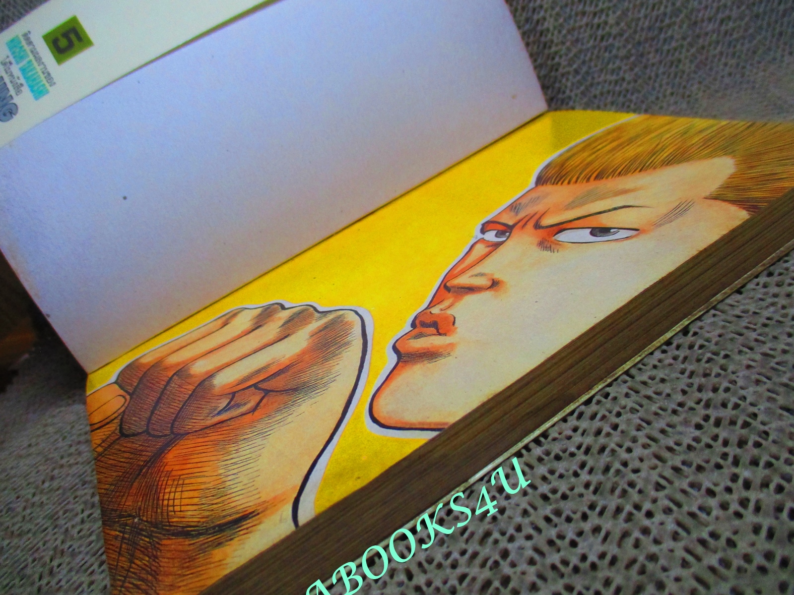 การ์ตูนบ้าน เรียกเขาว่าอีกา เล่ม05 โดยฮิโรชิ ทาคาฮาชิ สนพ.วิบูลย์กิจ (ครบชุด26เล่มจบ) มีคราบน้ำบริเวณเล่ม เปิดได้ตามปกติ