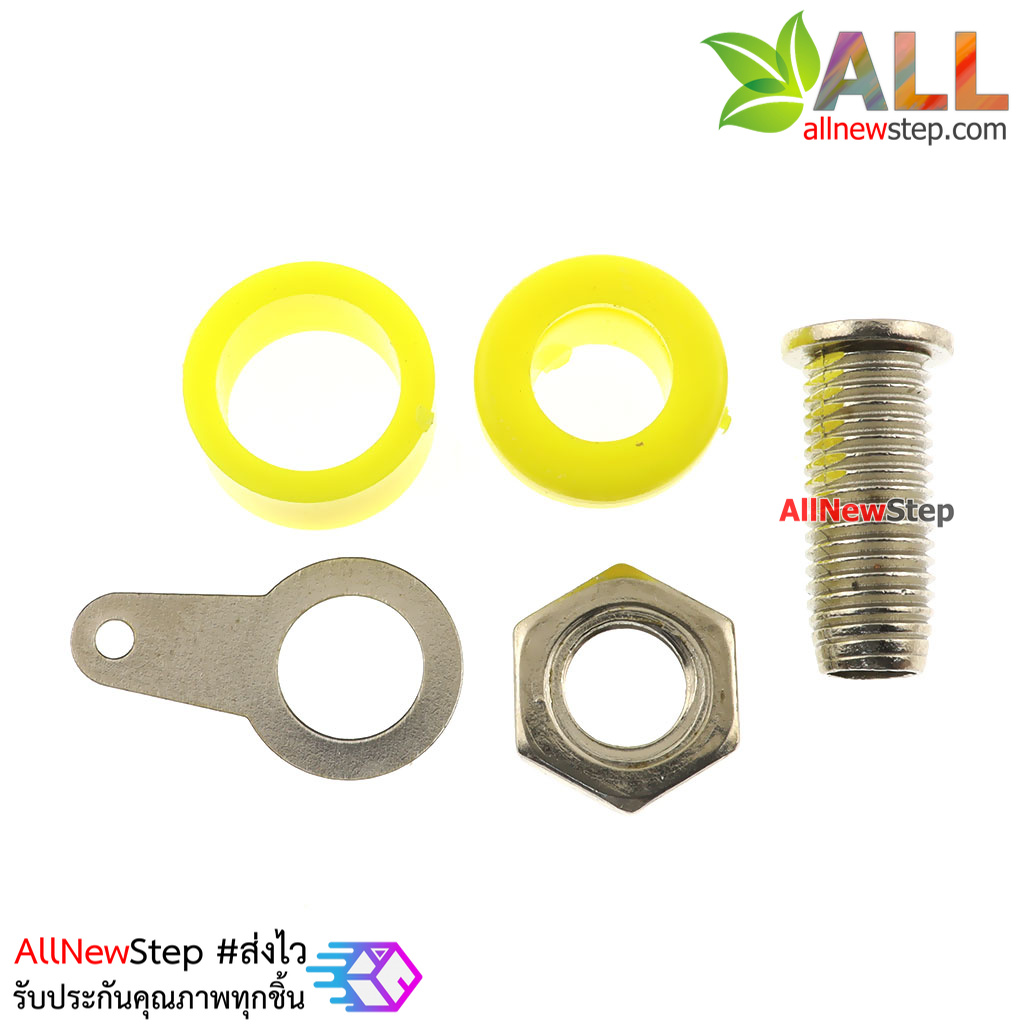 Banana socket banana plug 4MM banana head แจ๊กแบบกล้วย บานานาปลั๊ก ตัวเมียขนาด 4mm สีเหลือง จำนวน 1 ชิ้น