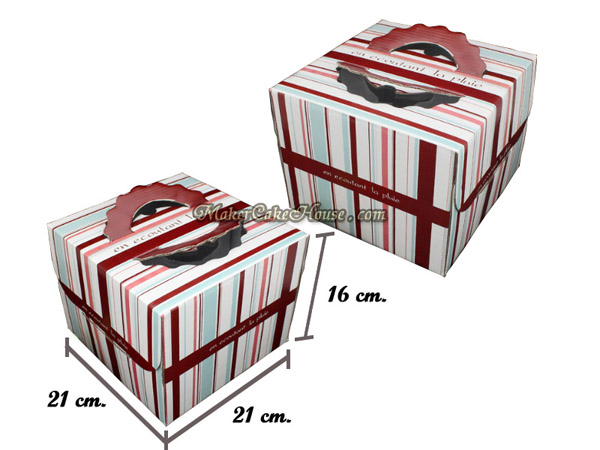 กล่องใส่เค้กสีสันน่ารัก ขนาด 2 ปอนด์