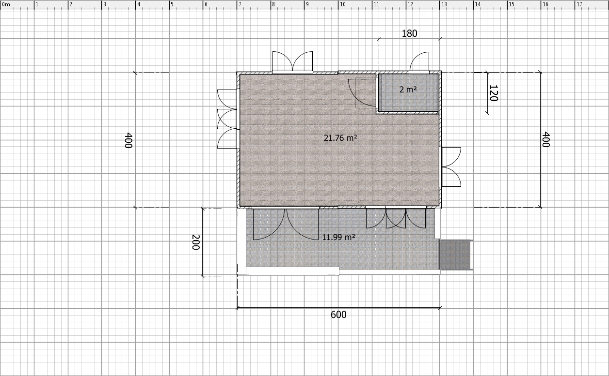 บ้านน็อคดาวน์ ทรงปั่นหยา ขนาด 4*6 เมตร พร้อมระเบียง 2*3 เมตร ชุดประตูสไลด์