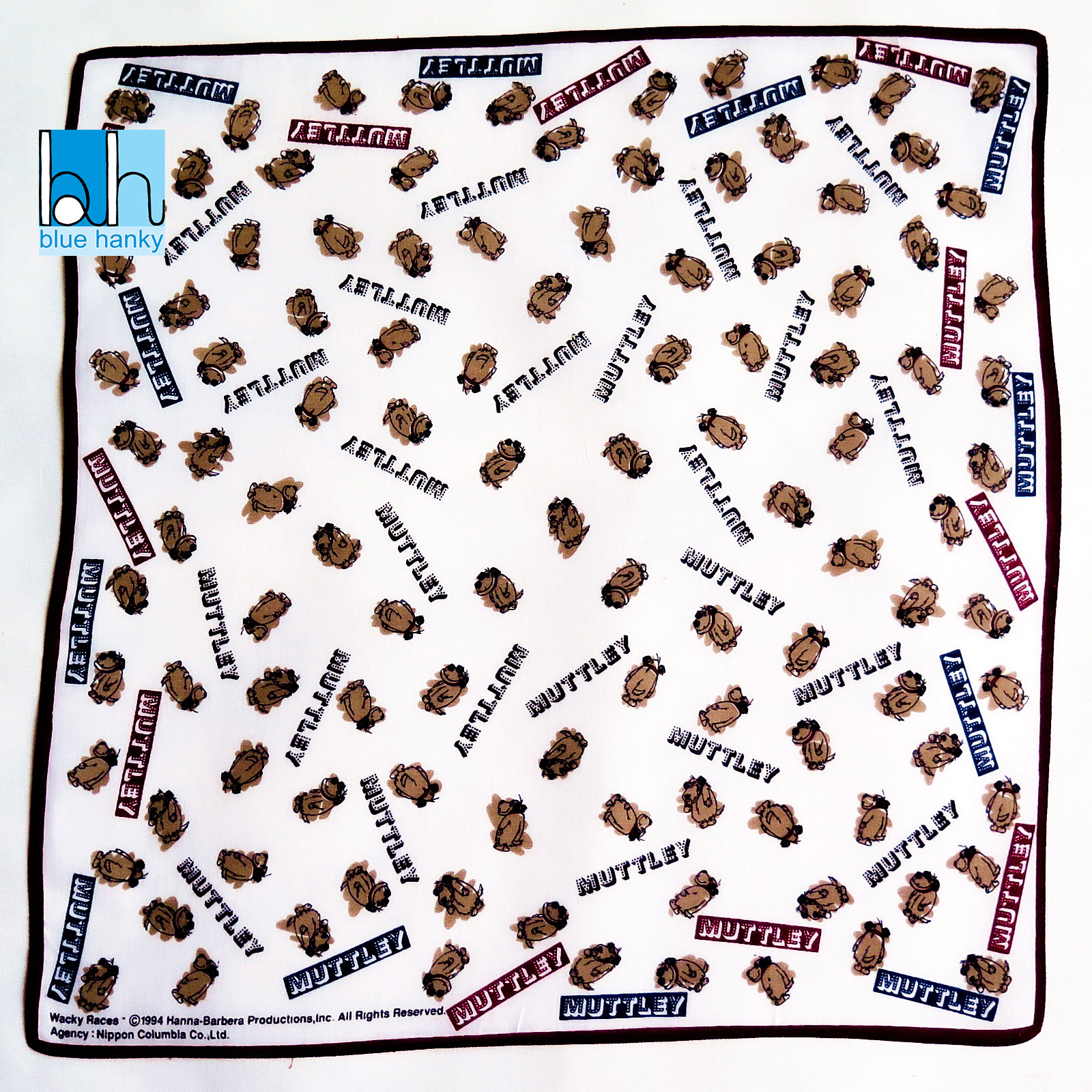 #193 19" MUTTLEY ผ้าเช็ดหน้ามือ2 สภาพดี ผ้าเช็ดหน้าผืนใหญ่