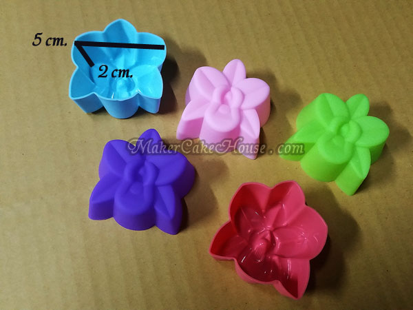 พิมพ์ซิลิโคนกล้วยไม้เดี่ยว 5 cm. ( ราคา 12 ชิ้น )