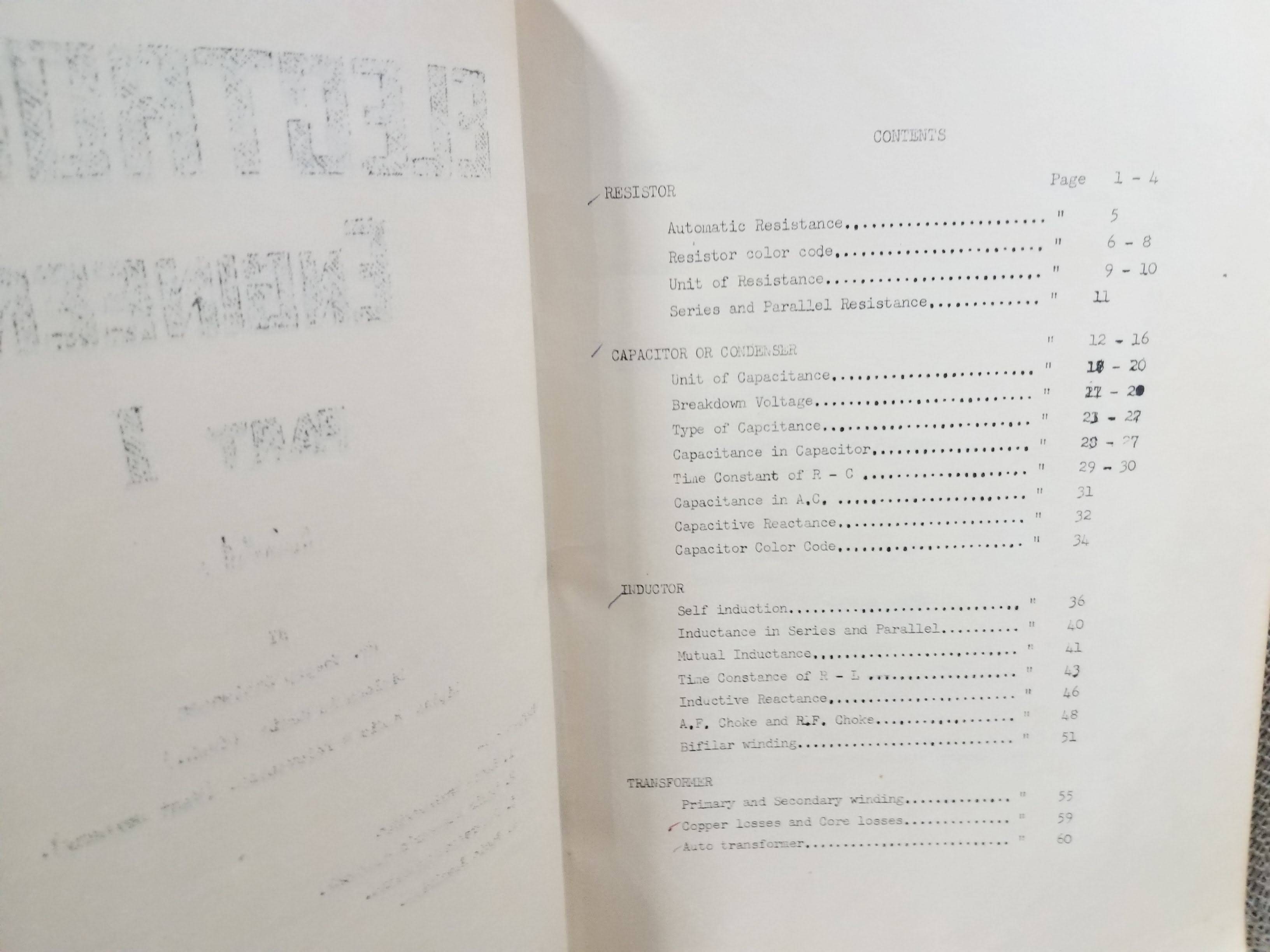 Electronic Engineering โดย อาจารย์สมภพ ไชยโสภณ แผนกวิทยุและโทรคมนาคม โรงเรียนช่างกลปทุมวัน พระนคร