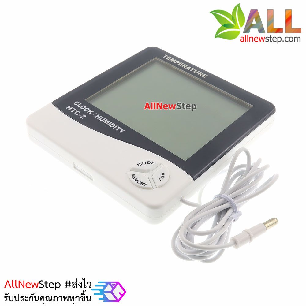 นาฬิกาพร้อมที่วัดอุณหภูมิและความชื้น Indoor Outdoor Thermo Hygro รุ่น HTC-2