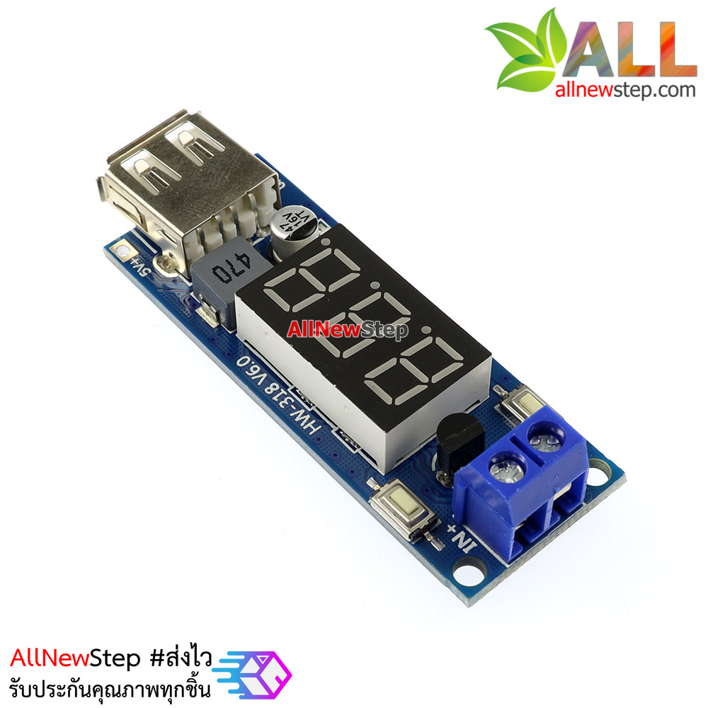 XL4015 Step down module voltmeter + 5v 2a usb charger power supply input 4.5v-40v output 5V 2A