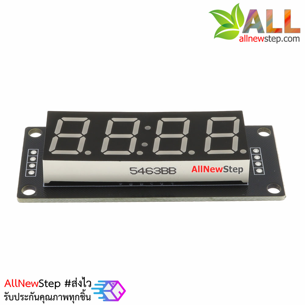 โมดูลแสดงค่าตัวเลข 4 หลัก ขนาด 0.56 นิ้วTM1637 Driver สีน้ำเงิน 5463BB