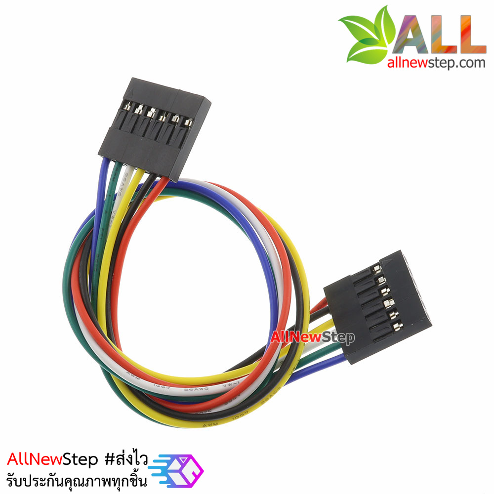 Jumper Wire 6P 2.54mm Female to Female สายไฟจัมเปอร์ เมีย-เมีย 6 เส้น ยาว 20cm