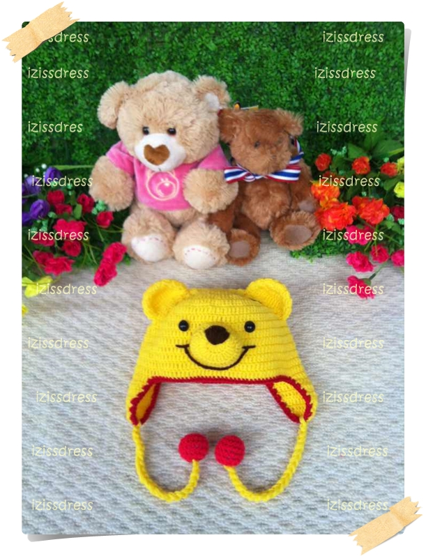 ***พร้อมส่ง***หมวกไหมพรมหมีพู POOH สีเหลืองสดใส มีทั้้งไซส์เด็กและผู้ใหญ่ค่ะ