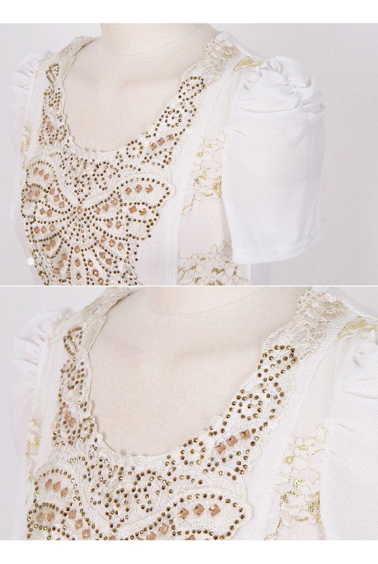 **หมดค่ะ**เสื้อใส่ทำงานผ้าชีฟองสีขาวครีมแขนสั้น ดีเทลตกแต่งช่วงคอเสื้อด้วยผ้าลูกไม้ผสมเพชร แขนระบาย สวยคุณภาพดีเหมือนแบบค่ะ