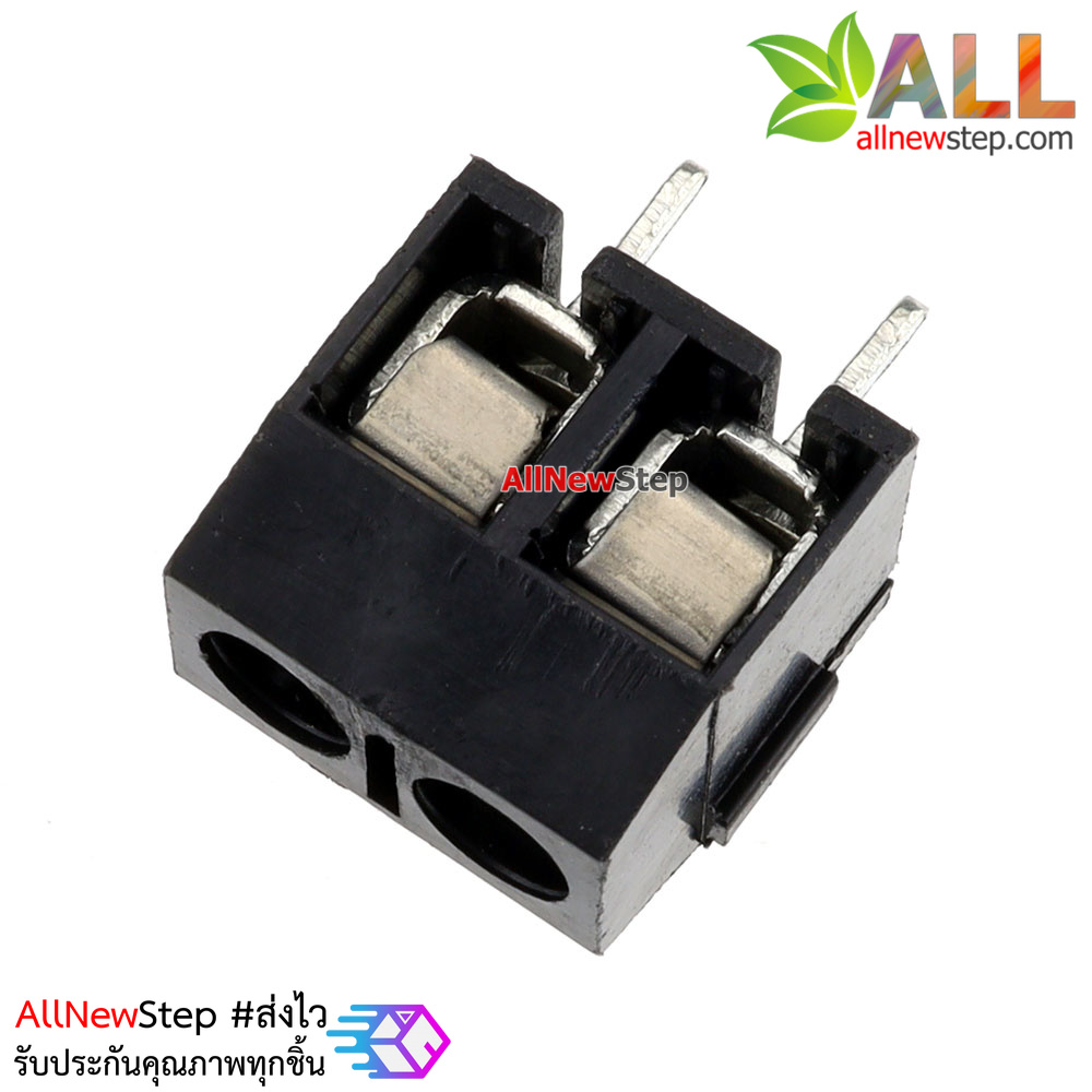 Terminal Block 2 ขา KF301 2P position 5.0MM screw PCB terminal block สีดำ