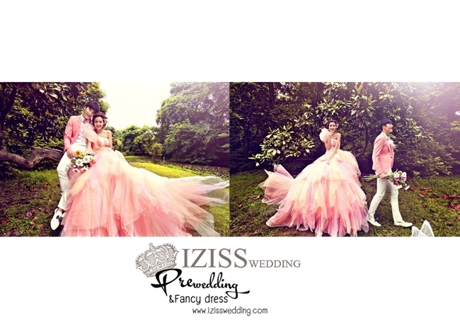 ***พร้อมส่งทั้งเซ็ท***ชุดคู่ถ่ายพรีเวดดิ้ง (prewedding dress) & ชุดแต่งงานแฟนซี (Fancy wedding dress)ชายหญิง "ธีมสีชมพูโอโรส"