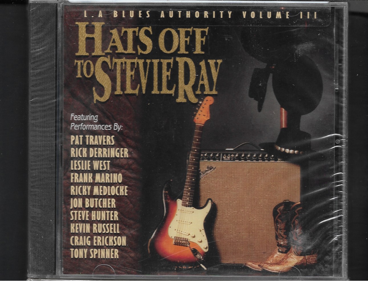 CD,L A Blues Authority Vol 3 Hats Off To Stevie Ray Vaughan (Various Artists)(1993)(USA)