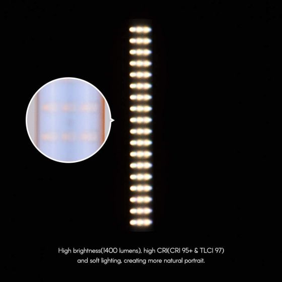 Nicefoto Handheld Bi-Color RGB LED Light Wand TC-288 3000K-9000K Light Bar Magic Tube Light Luminous Flux 1400LM + Battery for Photography Lighting