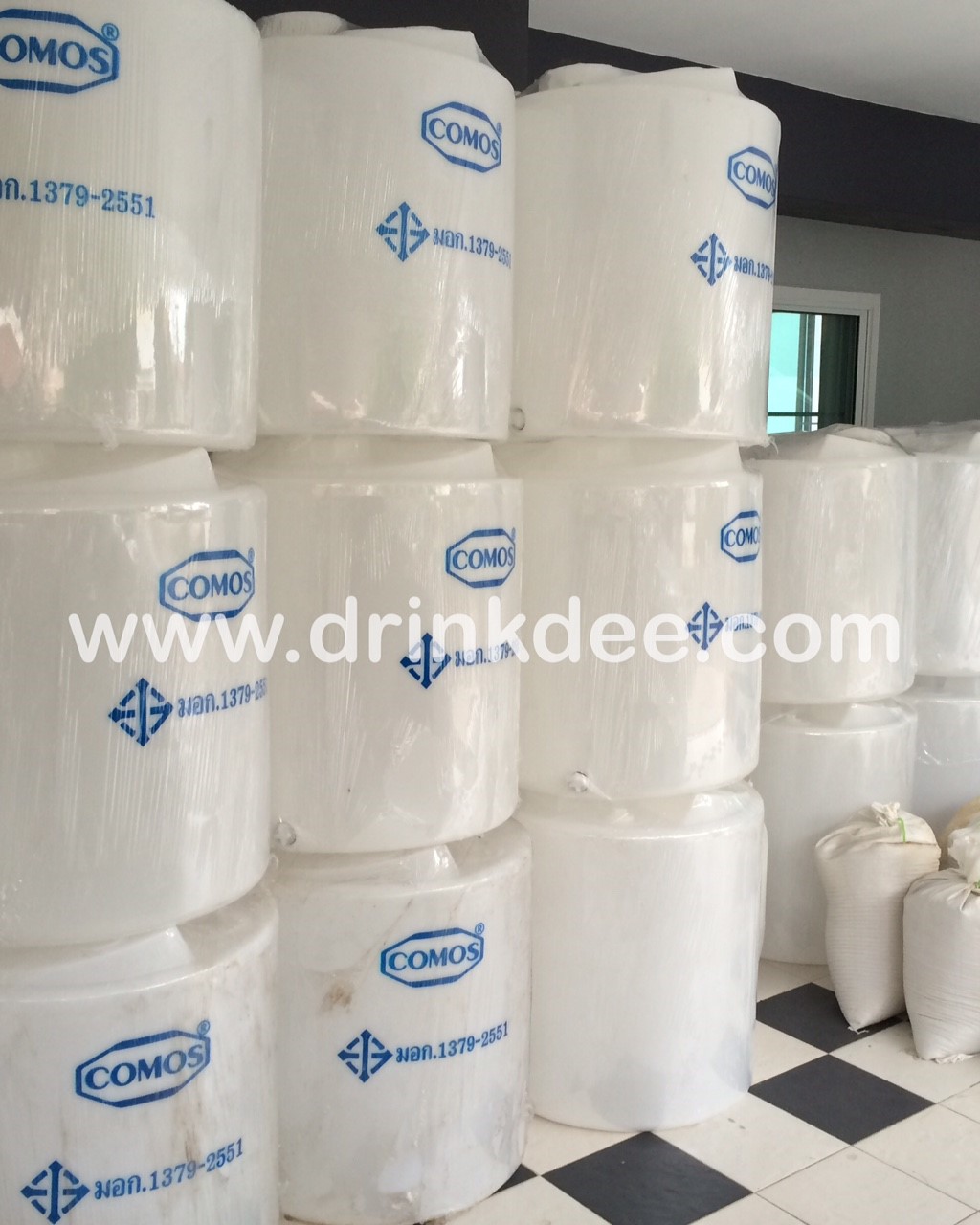 ถัง PE 200 ลิตร ผสมเคมี (โครงสแตนเลส) 0.5 Hp