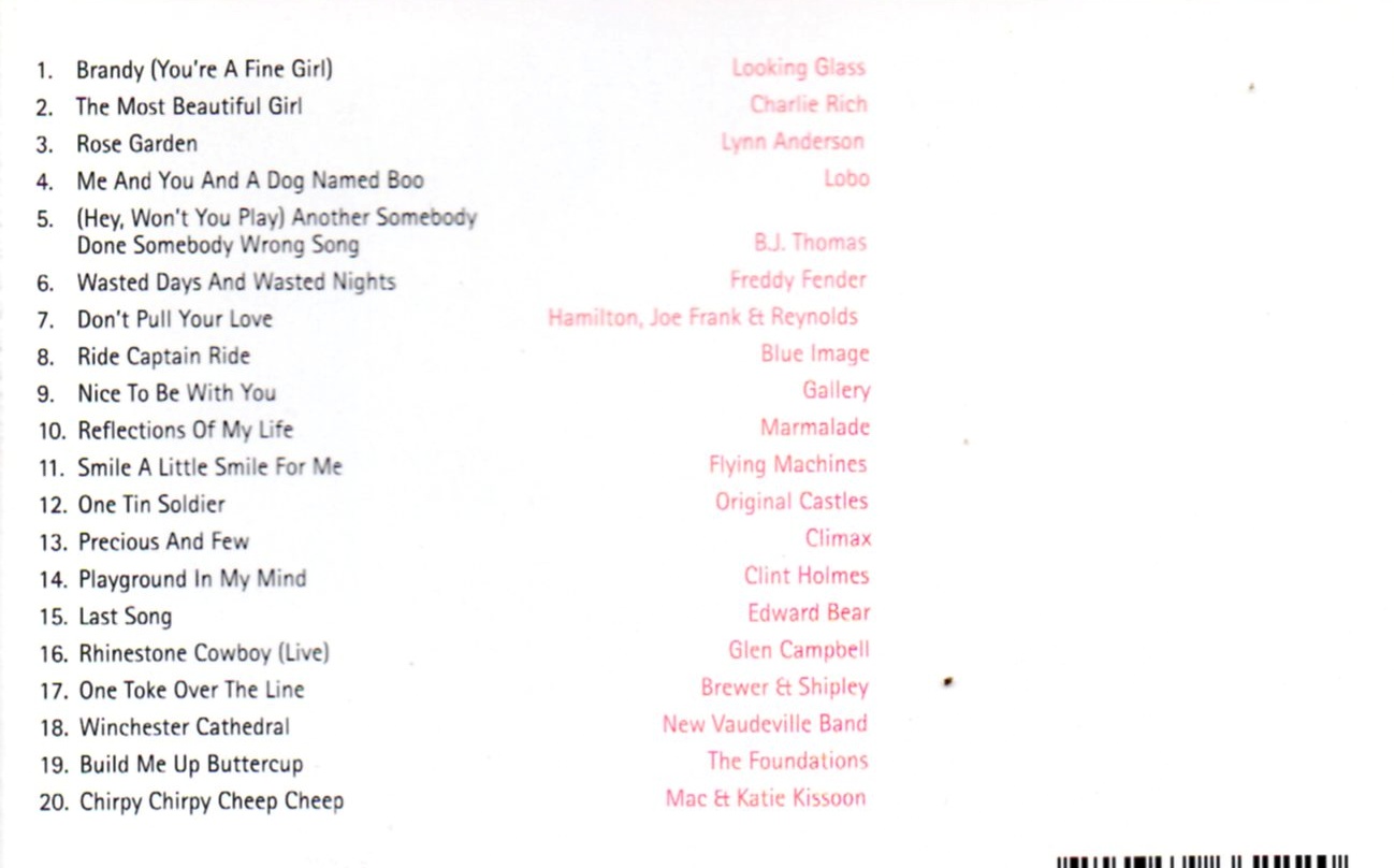 CD,Yesterday's Hits 2 - 20 Hits Original Artists Digitally Remastered(2003)(Various Artists)(Thai)