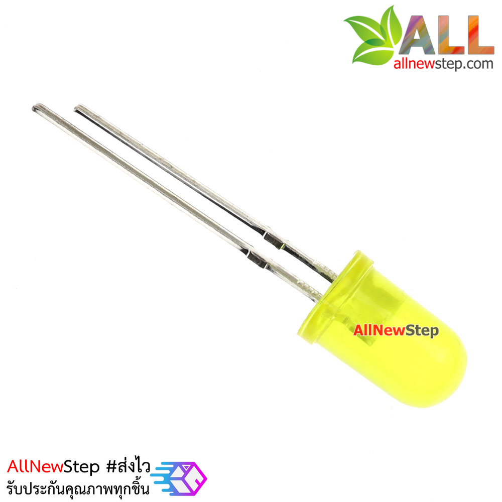 LED ขนาด 5mm สีเหลือง จำนวน 5 ดวง