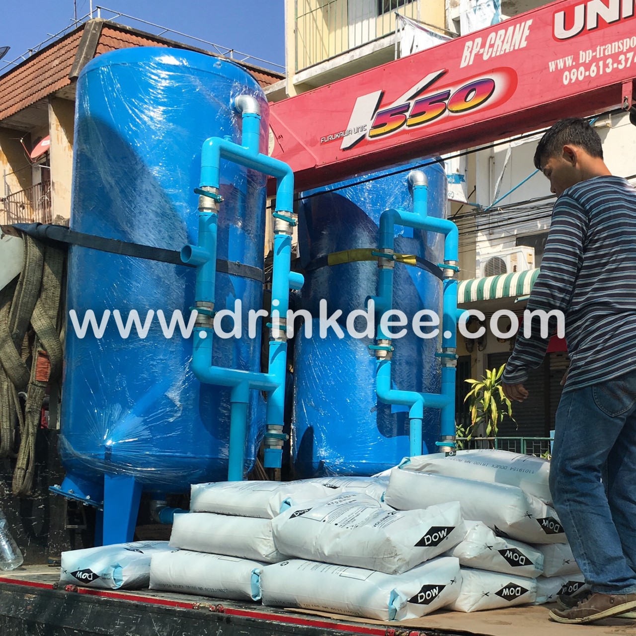 ถังกรองเหล็ก 64" (160cm. x 150cm. x 6 mm.)