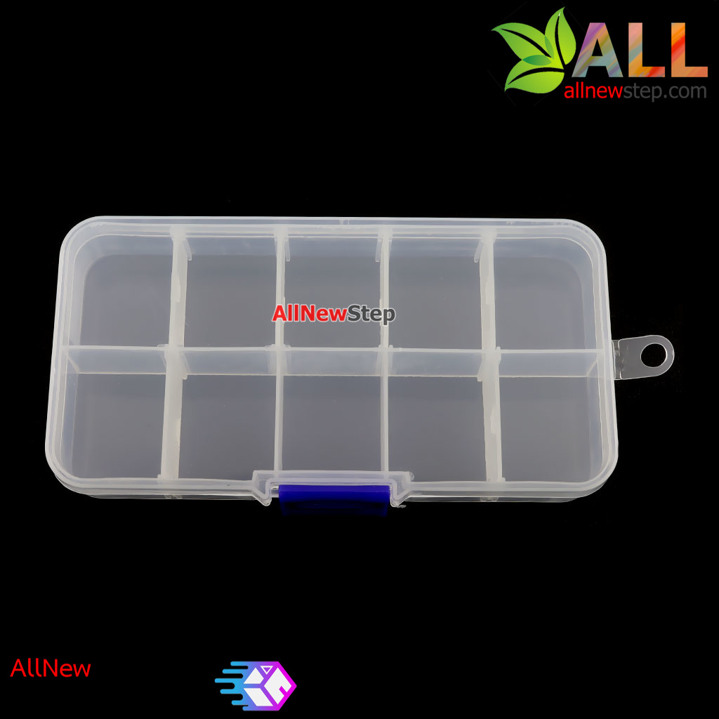 กล่องพลาสติกเก็บอุปกรณ์ 10 ช่อง ขนาด 130x65x20mm