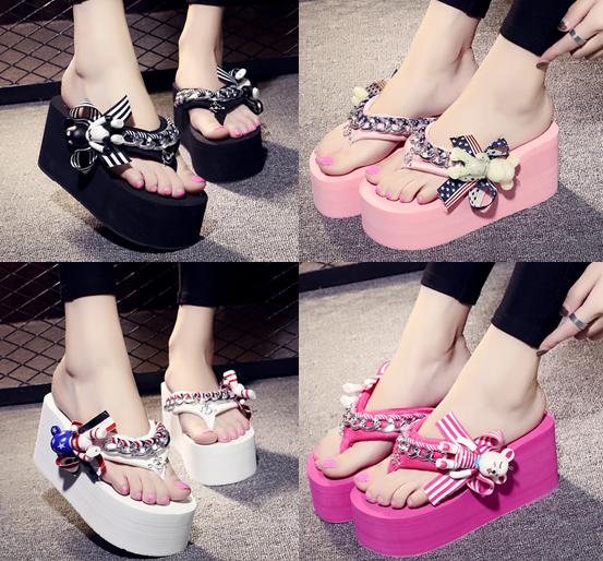 รองเท้าส้นสูงฟองน้ำ สีดำ น้ำตาล ชมำูเข้ม ชมพูอ่อน ขาว ไซต์ 35-40