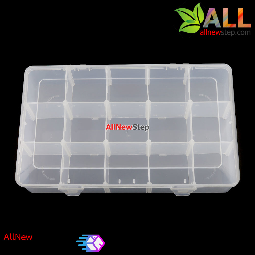 กล่องพลาสติกเก็บอุปกรณ์ 15 ช่อง ขนาด 265x155x55mm